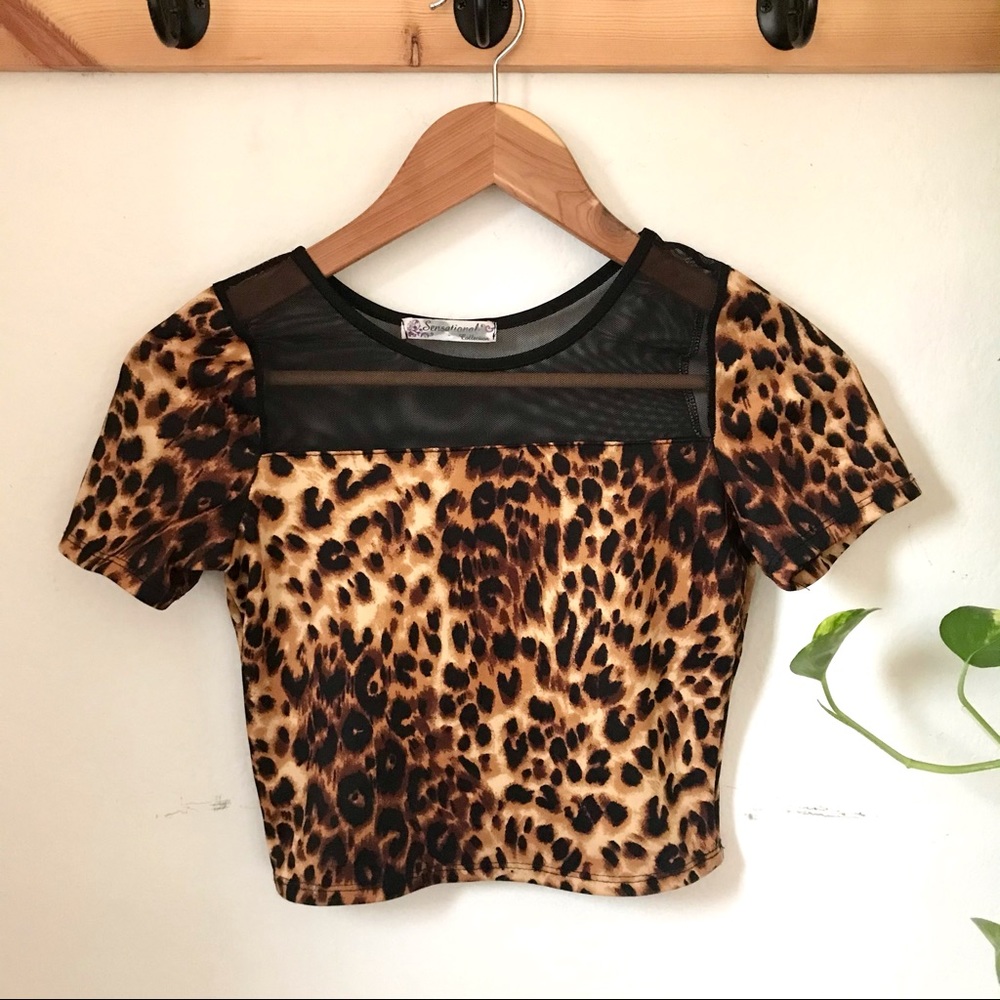 Leopard print crop top